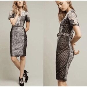 Anthropologie Beguile by Byron Lars Melange‎ Lace Sequin Cocktail Dress Small